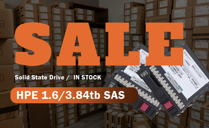 Weekly Sale: HPE 1.6TB & 3.84TB SAS Solid State Drives starting from $315!